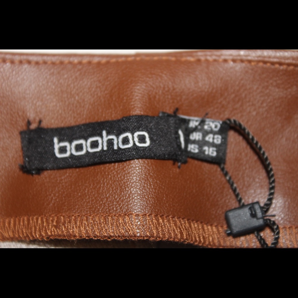Button Mini Leather Skirt for Plus Size Boohoo - Picture 7 of 7